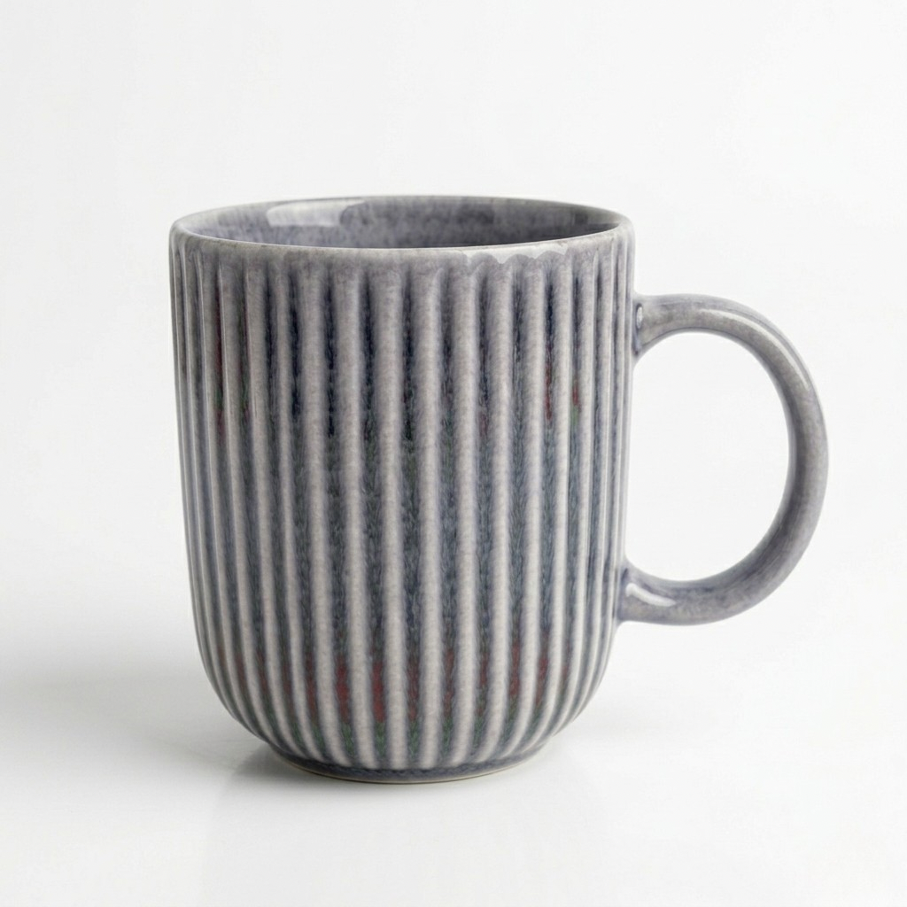 Fluted Stone Mug