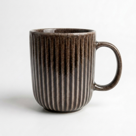 Fluted Stone Mug
