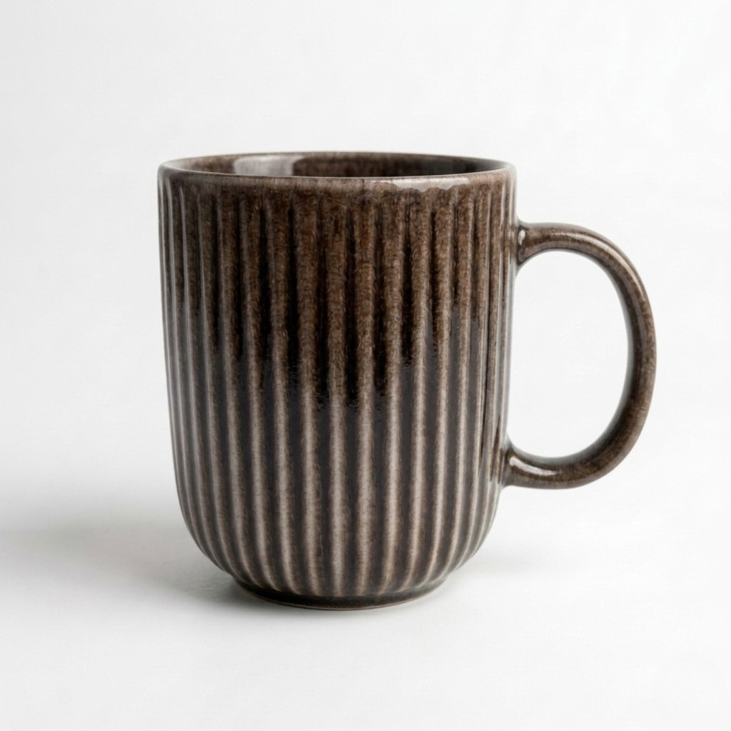 Fluted Stone Mug