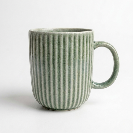 Fluted Stone Mug